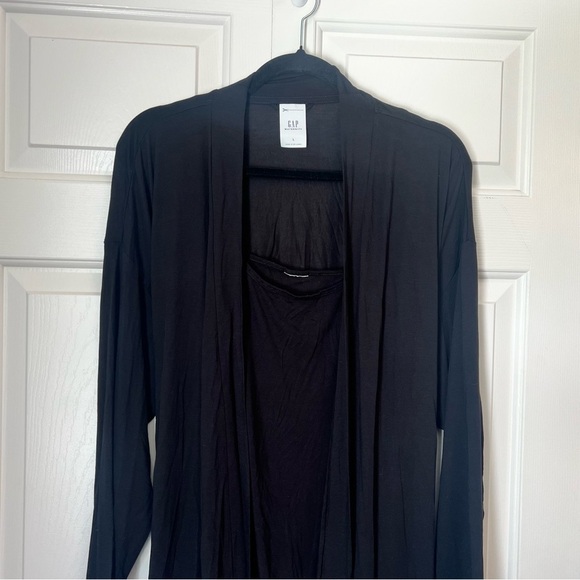 Gap Maternity Black Pajama Set Cami Robe Pants Size Large Modal Soft - Picture 3 of 11